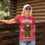 Cameroon Christmas Women Polo Shirt with Red Snowflake Pattern Traditional Santa and Map Motif - Wonder Print Shop