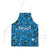 Israel Christmas Apron with Blue Star of David Pattern and Menorah Motif - Wonder Print Shop