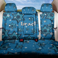 Israel Christmas Back Car Seat Cover with Blue Star of David Pattern and Menorah Motif - Wonder Print Shop