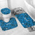 Israel Christmas Bathroom Set with Blue Star of David Pattern and Menorah Motif - Wonder Print Shop