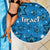 Israel Christmas Beach Blanket with Blue Star of David Pattern and Menorah Motif - Wonder Print Shop