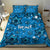 Israel Christmas Bedding Set with Blue Star of David Pattern and Menorah Motif - Wonder Print Shop