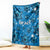 Israel Christmas Blanket with Blue Star of David Pattern and Menorah Motif - Wonder Print Shop