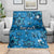 Israel Christmas Blanket with Blue Star of David Pattern and Menorah Motif - Wonder Print Shop