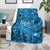 Israel Christmas Blanket with Blue Star of David Pattern and Menorah Motif - Wonder Print Shop