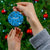 Israel Christmas Ceramic Ornament with Blue Star of David Pattern and Menorah Motif - Wonder Print Shop
