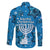 Israel Christmas Family Matching Off The Shoulder Long Sleeve Dress and Hawaiian Shirt with Blue Star of David Pattern and Menorah Motif - Wonder Print Shop