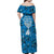 Israel Christmas Family Matching Off Shoulder Maxi Dress and Hawaiian Shirt with Blue Star of David Pattern and Menorah Motif - Wonder Print Shop