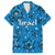 Israel Christmas Hawaiian Shirt with Blue Star of David Pattern and Menorah Motif - Wonder Print Shop