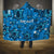 Israel Christmas Hooded Blanket with Blue Star of David Pattern and Menorah Motif - Wonder Print Shop