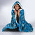 Israel Christmas Hooded Blanket with Blue Star of David Pattern and Menorah Motif - Wonder Print Shop