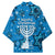 Israel Christmas Kimono with Blue Star of David Pattern and Menorah Motif - Wonder Print Shop