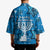 Israel Christmas Kimono with Blue Star of David Pattern and Menorah Motif - Wonder Print Shop