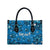 Israel Christmas Leather Bag with Blue Star of David Pattern and Menorah Motif - Wonder Print Shop