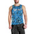 Israel Christmas Men Tank Top with Blue Star of David Pattern and Menorah Motif - Wonder Print Shop