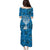 Israel Christmas Puletasi with Blue Star of David Pattern and Menorah Motif - Wonder Print Shop