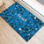 Israel Christmas Rubber Doormat with Blue Star of David Pattern and Menorah Motif - Wonder Print Shop