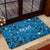 Israel Christmas Rubber Doormat with Blue Star of David Pattern and Menorah Motif - Wonder Print Shop