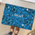 Israel Christmas Rubber Doormat with Blue Star of David Pattern and Menorah Motif - Wonder Print Shop