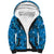 Israel Christmas Sherpa Hoodie with Blue Star of David Pattern and Menorah Motif - Wonder Print Shop