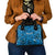 Israel Christmas Shoulder Handbag with Blue Star of David Pattern and Menorah Motif - Wonder Print Shop