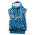 Israel Christmas Sleeveless Hoodie with Blue Star of David Pattern and Menorah Motif - Wonder Print Shop