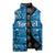 Israel Christmas Sleeveless Puffer Jacket with Blue Star of David Pattern and Menorah Motif - Wonder Print Shop