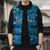 Israel Christmas Sleeveless Puffer Jacket with Blue Star of David Pattern and Menorah Motif - Wonder Print Shop