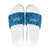 Israel Christmas Slide Sandals with Blue Star of David Pattern and Menorah Motif - Wonder Print Shop