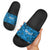 Israel Christmas Slide Sandals with Blue Star of David Pattern and Menorah Motif - Wonder Print Shop