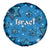 Israel Christmas Spare Tire Cover with Blue Star of David Pattern and Menorah Motif - Wonder Print Shop