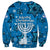 Israel Christmas Sweatshirt with Blue Star of David Pattern and Menorah Motif - Wonder Print Shop