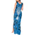 Israel Christmas Tank Maxi Dress with Blue Star of David Pattern and Menorah Motif - Wonder Print Shop