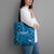 Israel Christmas Tote Bag with Blue Star of David Pattern and Menorah Motif - Wonder Print Shop
