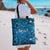 Israel Christmas Tote Bag with Blue Star of David Pattern and Menorah Motif - Wonder Print Shop
