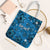 Israel Christmas Tote Bag with Blue Star of David Pattern and Menorah Motif - Wonder Print Shop