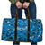 Israel Christmas Travel Bag with Blue Star of David Pattern and Menorah Motif - Wonder Print Shop
