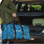 Israel Christmas Travel Bag with Blue Star of David Pattern and Menorah Motif - Wonder Print Shop