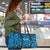 Israel Christmas Travel Bag with Blue Star of David Pattern and Menorah Motif - Wonder Print Shop
