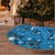 Israel Christmas Tree Skirt with Blue Star of David Pattern and Menorah Motif - Wonder Print Shop