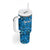 Israel Christmas Tumbler With Handle with Blue Star of David Pattern and Menorah Motif - Wonder Print Shop