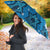 Israel Christmas Umbrella with Blue Star of David Pattern and Menorah Motif - Wonder Print Shop