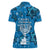 Israel Christmas Women Polo Shirt with Blue Star of David Pattern and Menorah Motif - Wonder Print Shop