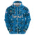 Israel Christmas Zip Hoodie with Blue Star of David Pattern and Menorah Motif - Wonder Print Shop