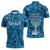 Israel Christmas Zipper Polo Shirt with Blue Star of David Pattern and Menorah Motif - Wonder Print Shop