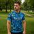 Israel Christmas Zipper Polo Shirt with Blue Star of David Pattern and Menorah Motif - Wonder Print Shop