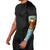 Israel Christmas Arm Sleeves with Blue-Yellow Star Pattern, Menorah, and Santa Motif - Wonder Print Shop