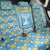Israel Christmas Back Car Seat Cover with Blue-Yellow Star Pattern, Menorah, and Santa Motif - Wonder Print Shop