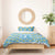 Israel Christmas Bedding Set with Blue-Yellow Star Pattern, Menorah, and Santa Motif - Wonder Print Shop