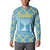 Israel Christmas Button Sweatshirt with Blue-Yellow Star Pattern, Menorah, and Santa Motif - Wonder Print Shop